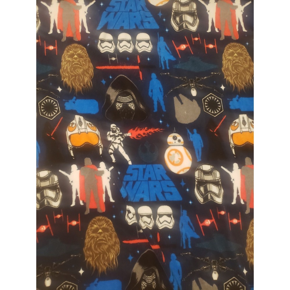 Star Wars Plush Blanket 57" X 34" BB8 Chewbacca Storm Troopers